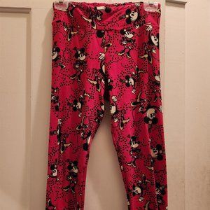Lularoe,  one size,  red minnie mouse leggings in excellent condition!!!